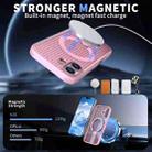 For iPhone 17 Honeycomb Cooling MagSafe Holder Phone Case(Pink) - 2