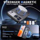 For iPhone 17 Pro Max Honeycomb Cooling MagSafe Holder Phone Case(Black) - 2
