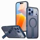 For iPhone 17 Pro Max Honeycomb Cooling MagSafe Holder Phone Case(Blue) - 1