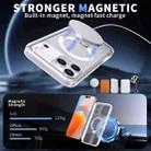 For iPhone 17 Pro Honeycomb Cooling MagSafe Holder Phone Case(Frosted Transparent) - 2