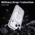 For iPhone 17 Pro Honeycomb Cooling MagSafe Holder Phone Case(Frosted Transparent) - 3