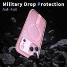 For iPhone 17 Pro Honeycomb Cooling MagSafe Holder Phone Case(Pink) - 3