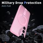 For Samsung Galaxy S25+ 5G / S24+ 5G Honeycomb Cooling MagSafe Holder Phone Case(Pink) - 3