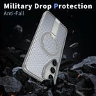For Samsung Galaxy S25 5G / S24 5G Honeycomb Cooling MagSafe Holder Phone Case(Titanium Grey) - 3