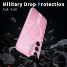 For Samsung Galaxy S25 5G / S24 5G Honeycomb Cooling MagSafe Holder Phone Case(Pink) - 3