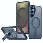 For Samsung Galaxy S25 Ultra 5G Honeycomb Cooling MagSafe Holder Phone Case(Blue) - 1
