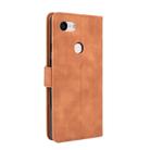 For Google Pixel 3 XL Solid Color Skin Feel Magnetic Buckle Horizontal Flip Calf Texture PU Leather Case with Holder & Card Slots & Wallet(Brown) - 3