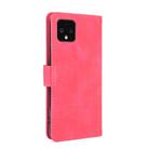 For Google Pixel 4 Solid Color Skin Feel Magnetic Buckle Horizontal Flip Calf Texture PU Leather Case with Holder & Card Slots & Wallet(Rose Red) - 3