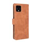 For Google Pixel 4 Solid Color Skin Feel Magnetic Buckle Horizontal Flip Calf Texture PU Leather Case with Holder & Card Slots & Wallet(Brown) - 3