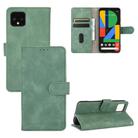 For Google Pixel 4 XL Solid Color Skin Feel Magnetic Buckle Horizontal Flip Calf Texture PU Leather Case with Holder & Card Slots & Wallet(Green) - 1