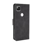 For Google Pixel 4a Solid Color Skin Feel Magnetic Buckle Horizontal Flip Calf Texture PU Leather Case with Holder & Card Slots & Wallet(Black) - 3