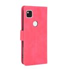 For Google Pixel 4a Solid Color Skin Feel Magnetic Buckle Horizontal Flip Calf Texture PU Leather Case with Holder & Card Slots & Wallet(Rose Red) - 3