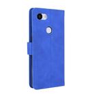 For Google Pixel 3a XL Solid Color Skin Feel Magnetic Buckle Horizontal Flip Calf Texture PU Leather Case with Holder & Card Slots & Wallet(Blue) - 3