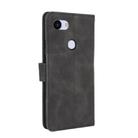 For Google Pixel 3a Solid Color Skin Feel Magnetic Buckle Horizontal Flip Calf Texture PU Leather Case with Holder & Card Slots & Wallet(Black) - 2