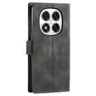 For Redmi Note 14 Pro 4G Nail Skin Feel Stitching Calf Texture Leather Phone Case(Grey) - 3