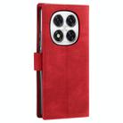 For Redmi Note 14 Pro 4G Nail Skin Feel Stitching Calf Texture Leather Phone Case(Red) - 3