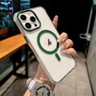 For iPhone 15 Pro Max Color Diamond PC Hybrid TPU MagSafe Magnetic Phone Case(Green) - 1