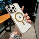 For iPhone 15 Pro Max Color Diamond PC Hybrid TPU MagSafe Magnetic Phone Case(Gold) - 1