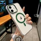 For iPhone 11 Color Diamond PC Hybrid TPU MagSafe Magnetic Phone Case(Green) - 1