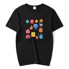 Cute Monsters Printed Round Neck Modal Short Sleeve T-shirt Print On Your Demand, Size:L(Black) - 1