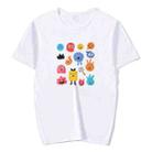 Cute Monsters Printed Round Neck Modal Short Sleeve T-shirt Print On Your Demand, Size:XL(White) - 1