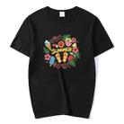 Summer Printed Round Neck Modal Short Sleeve T-shirt Print On Your Demand, Size:XXXL(Black) - 1