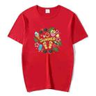 Summer Printed Round Neck Modal Short Sleeve T-shirt Print On Your Demand, Size:XXXXXL(Red) - 1