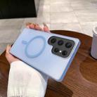 For Samsung Galaxy S23 Ultra 5G Ice Fog MagSafe PC Phone Case(Transparent Blue) - 1