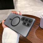 For Samsung Galaxy S23 Ultra 5G Ice Fog MagSafe PC Phone Case(Transparent Black) - 1