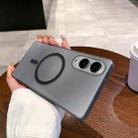 For Samsung Galaxy S25 Edge 5G Ice Fog MagSafe PC Phone Case(Transparent Black) - 1