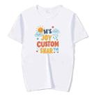 JOY CUSTOM Printed Round Neck Modal Short Sleeve T-shirt Print On Your Demand, Size:XXL(White) - 1