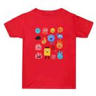 Cute Monsters Printed Summer Baggy Cotton Short Sleeve T-shirt Print On Your Demand, Size:M(Red) - 1