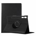 For Samsung Galaxy Tab S8+ / Tab S8 Plus /  Tab S7 FE / Tab S7+ / T970 / T976B Litchi Texture Horizontal Flip 360 Degrees Rotation Leather Case with Holder(Black) - 1