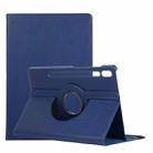 For Samsung Galaxy Tab S8+ / Tab S8 Plus /  Tab S7 FE / Tab S7+ / T970 / T976B Litchi Texture Horizontal Flip 360 Degrees Rotation Leather Case with Holder(Blue) - 1