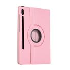 For Samsung Galaxy Tab S8+ / Tab S8 Plus /  Tab S7 FE / Tab S7+ / T970 / T976B Litchi Texture Horizontal Flip 360 Degrees Rotation Leather Case with Holder(Pink) - 3