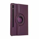 For Samsung Galaxy Tab S8+ / Tab S8 Plus /  Tab S7 FE / Tab S7+ / T970 / T976B Litchi Texture Horizontal Flip 360 Degrees Rotation Leather Case with Holder(Purple) - 2