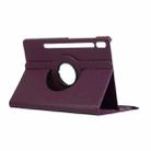 For Samsung Galaxy Tab S8+ / Tab S8 Plus /  Tab S7 FE / Tab S7+ / T970 / T976B Litchi Texture Horizontal Flip 360 Degrees Rotation Leather Case with Holder(Purple) - 3