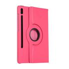 For Samsung Galaxy Tab S8+ / Tab S8 Plus /  Tab S7 FE / Tab S7+ / T970 / T976B Litchi Texture Horizontal Flip 360 Degrees Rotation Leather Case with Holder(Rose Red) - 2