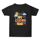 JOY CUSTOM Printed Summer Baggy Cotton Short Sleeve T-shirt Print On Your Demand, Size:XL(Black) - 1