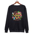 Summer Printed Casual Loose Round Neck Sweatshirt Print On Your Demand, Size:XL(Black) - 1