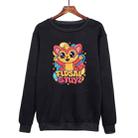 Red Elf Printed Casual Loose Round Neck Sweatshirt Print On Your Demand, Size:XL(Black) - 1