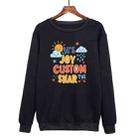 JOY CUSTOM Printed Casual Loose Round Neck Sweatshirt Print On Your Demand, Size:L(Black) - 1