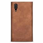 For Huawei P20 Skin Feel Zipper Horizontal Flip Leather Case with Holder & Card Slots & Photo Frame & Lanyard & Long Rope(Brown) - 3