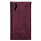 For Huawei P20 Skin Feel Zipper Horizontal Flip Leather Case with Holder & Card Slots & Photo Frame & Lanyard & Long Rope(Wine Red) - 3