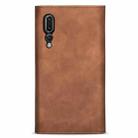 For Huawei P20 Pro Skin Feel Zipper Horizontal Flip Leather Case with Holder & Card Slots & Photo Frame & Lanyard & Long Rope(Brown) - 3