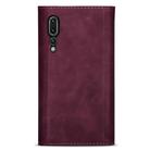 For Huawei P20 Pro Skin Feel Zipper Horizontal Flip Leather Case with Holder & Card Slots & Photo Frame & Lanyard & Long Rope(Wine Red) - 3