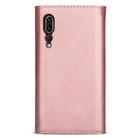 For Huawei P20 Pro Skin Feel Zipper Horizontal Flip Leather Case with Holder & Card Slots & Photo Frame & Lanyard & Long Rope(Rose Gold) - 3