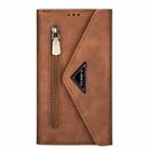 For Huawei P30 Skin Feel Zipper Horizontal Flip Leather Case with Holder & Card Slots & Photo Frame & Lanyard & Long Rope(Brown) - 2