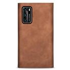 For Huawei P40 Skin Feel Zipper Horizontal Flip Leather Case with Holder & Card Slots & Photo Frame & Lanyard & Long Rope(Brown) - 3