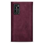 For Huawei P40 Skin Feel Zipper Horizontal Flip Leather Case with Holder & Card Slots & Photo Frame & Lanyard & Long Rope(Wine Red) - 2